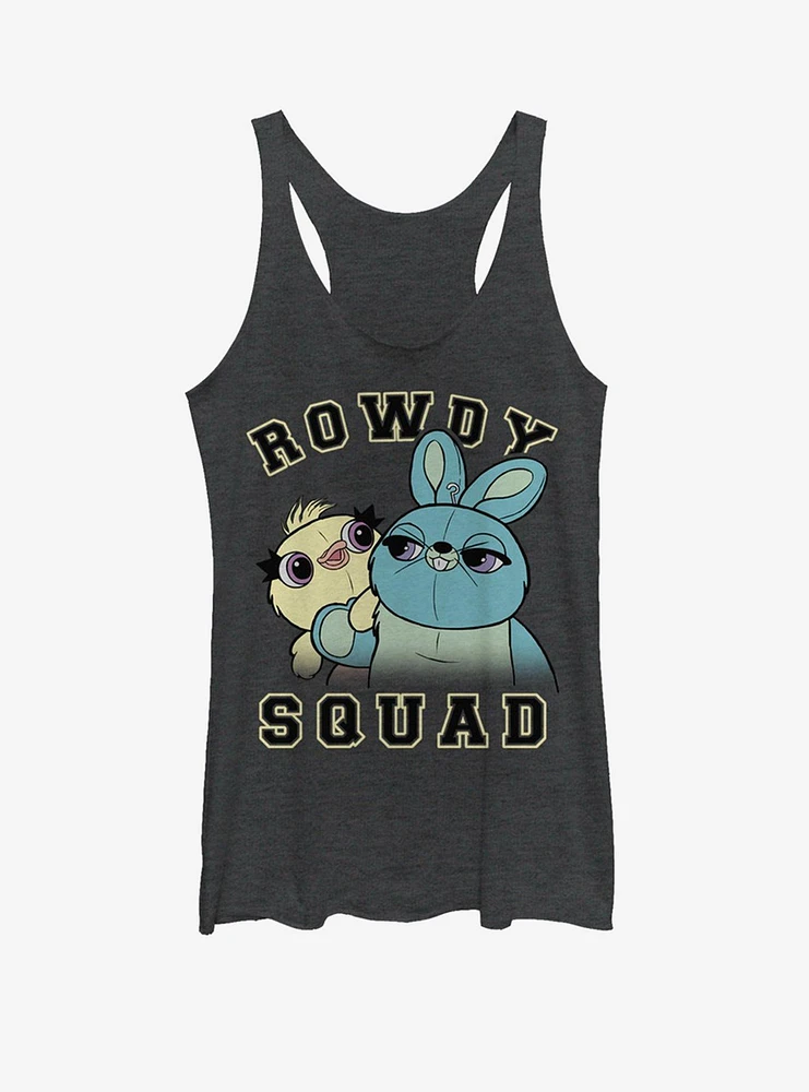 Disney Pixar Toy Story 4 Rowdy Squad Girls Black Heathered Tank Top