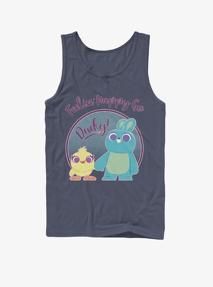 Disney Pixar Toy Story 4 Ducky Bunny Pastel Navy Blue Tank Top