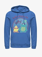 Disney Pixar Toy Story 4 Ducky Bunny Pastel Royal Blue Hoodie