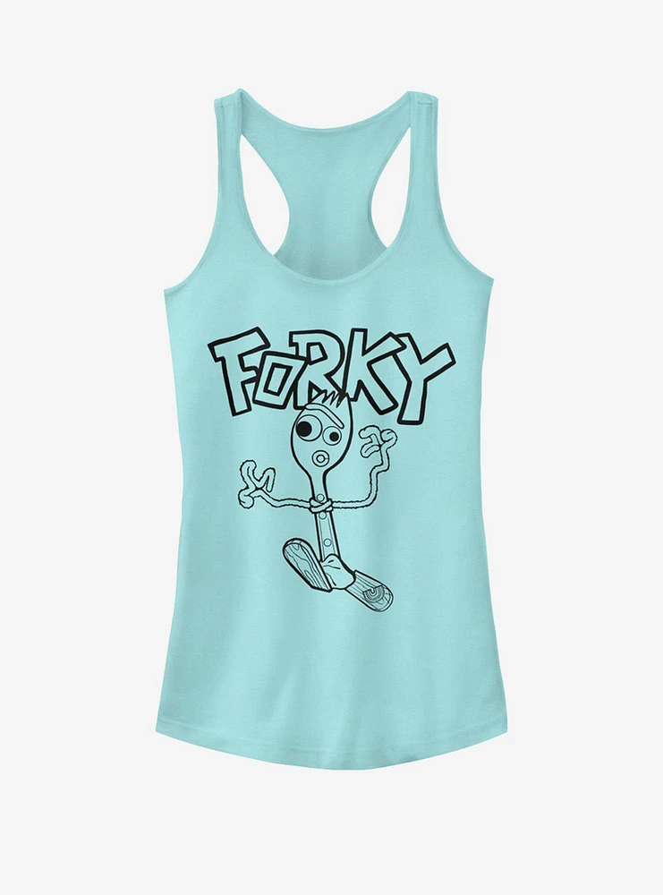 Disney Pixar Toy Story 4 Doodle Fork Girls Cancun Blue Tank Top