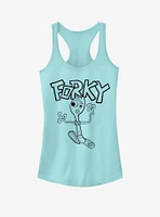 Disney Pixar Toy Story 4 Doodle Fork Girls Cancun Blue Tank Top