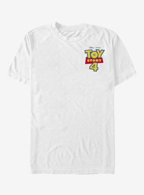 Disney Pixar Toy Story 4 Chest Color Logo White T-Shirt