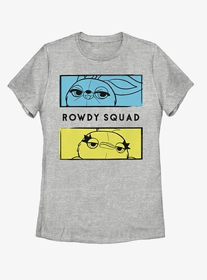 Disney Pixar Toy Story 4 Ducky Bunny Rowdy Boxes Womens T-Shirt