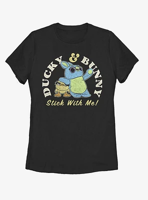 Disney Pixar Toy Story 4 Ducky Bunny Stick With Me Womens T-Shirt