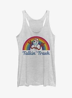 Disney Pixar Toy Story 4 Forky Talkin Trash Womens White Tank Top