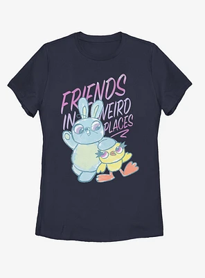 Disney Pixar Toy Story 4 Ducky Bunny Sketch Womens T-Shirt