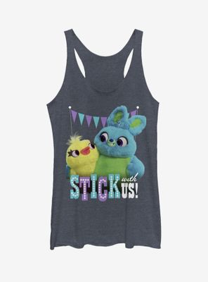 Disney Pixar Toy Story 4 Ducky Bunny Stick With Us Womens Tank Top