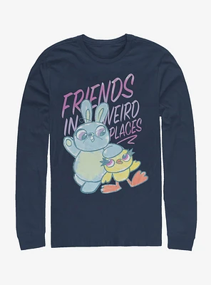 Disney Pixar Toy Story 4 Ducky Bunny Friends Sketch Long-Sleeve T-Shirt