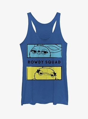 Disney Pixar Toy Story 4 Ducky Bunny Rowdy Boxes Womens Tank Top