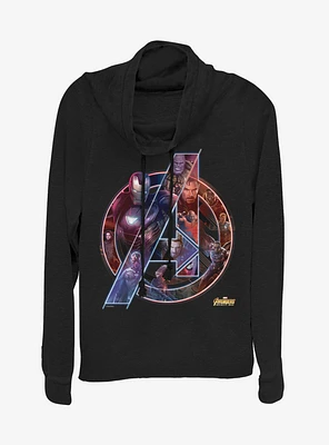 Marvel Avengers: Age of Ultron Team Neon Cowlneck Long-Sleeve Girls Top