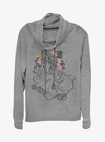 Disney Sleeping Beauty Aurora Sketchy Cowlneck Long-Sleeve Girls Top