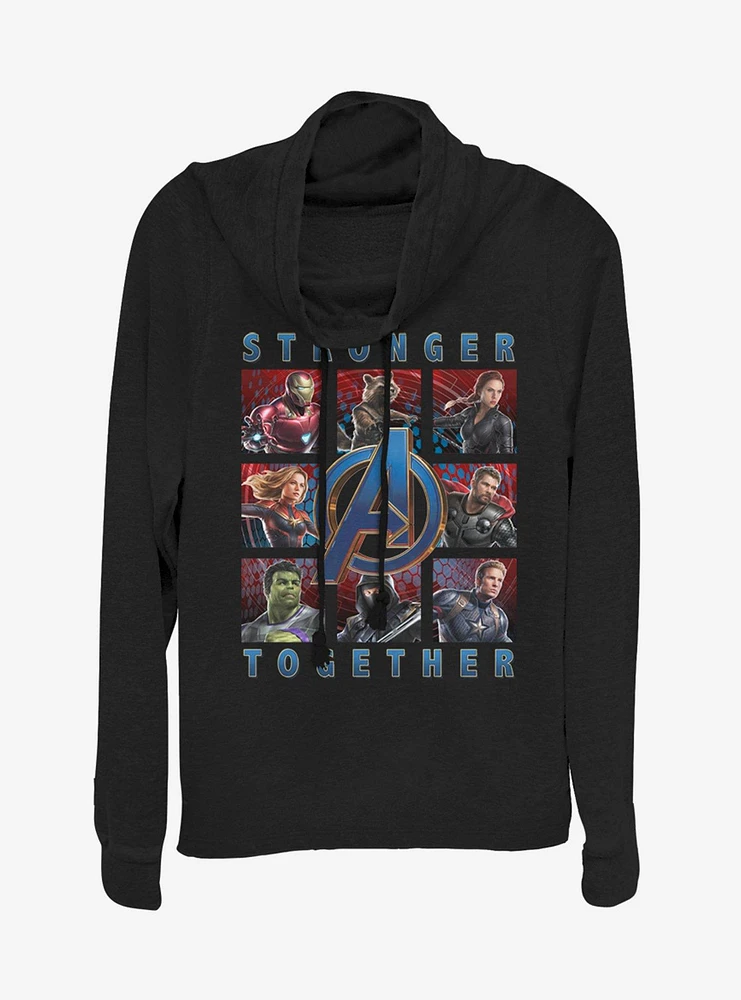 Marvel Avengers: Endgame Boxes Full of Avengers Cowlneck Long-Sleeve Girls Top