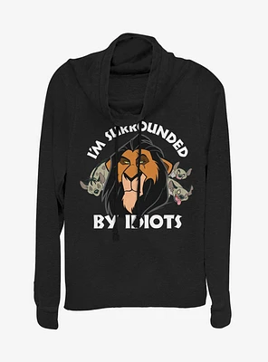Disney The Lion King Surly Scar Cowlneck Long-Sleeve Girls Top