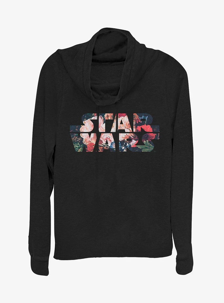 Star Wars Antique Flower Cowlneck Long-Sleeve Girls Top