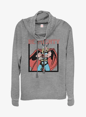 Marvel Thor Be Mighty Cowlneck Long-Sleeve Girls Top