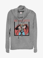 Marvel Thor Be Mighty Cowlneck Long-Sleeve Girls Top