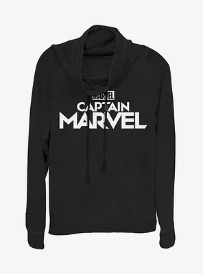 Marvel Captain Plain Logo Cowlneck Long-Sleeve Girls Top