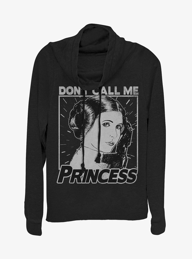 Star Wars No Princess Cowlneck Long-Sleeve Girls Top