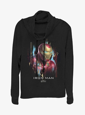 Marvel Avengers: Endgame Iron Man Portrait Cowlneck Long-Sleeve Girls Top