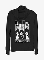 Disney Villains Bad Fun Cowl Neck Long-Sleeve Girls Sweatshirt