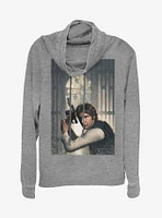 Star Wars Han Solo Painting Cowlneck Long-Sleeve Girls Top