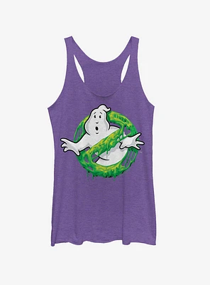 Ghostbusters Ghost Logo Green Slime Girls Tank