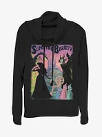 Disney Princess Sleeping Beauty Poster Cowlneck Long-Sleeve Womens Top