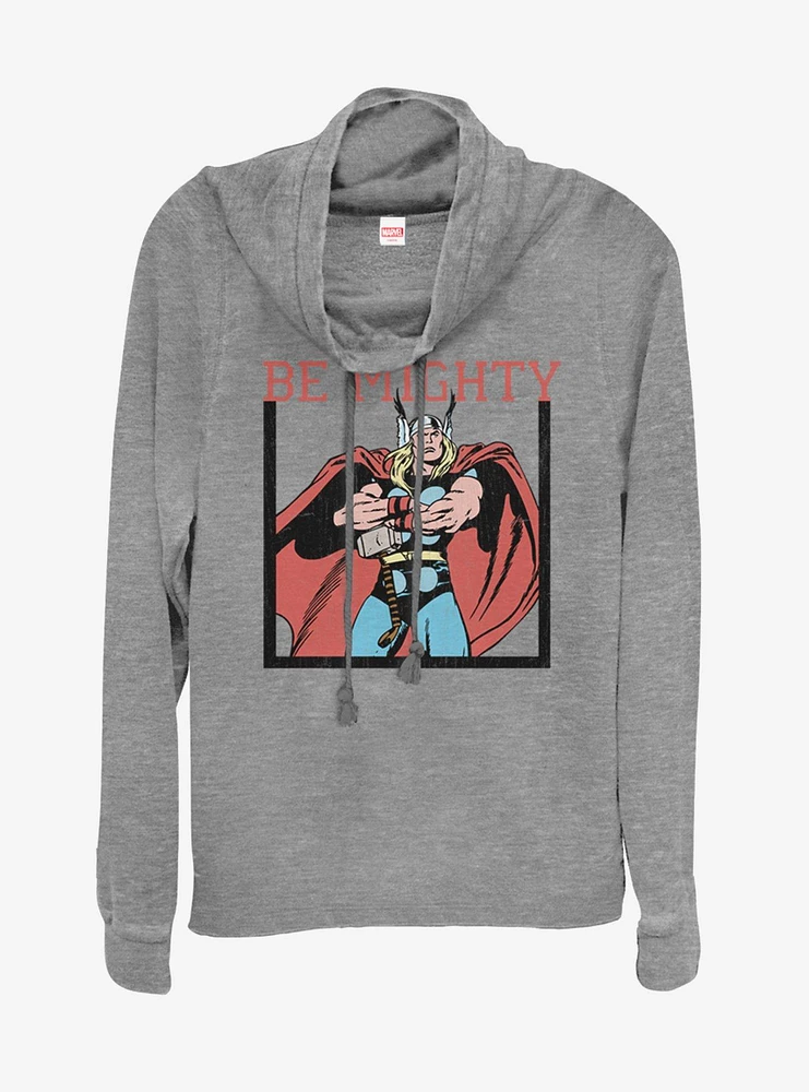 Marvel Thor Be Mighty Cowlneck Long-Sleeve Womens Top