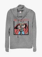 Marvel Thor Be Mighty Cowlneck Long-Sleeve Womens Top