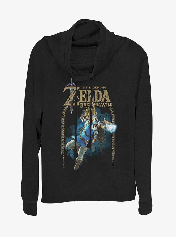 Nintendo Zelda Breath Of The Wild Cowlneck Long-Sleeve Womens Top