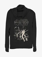 Star Wars Poster Cowlneck Long-Sleeve Womens Top