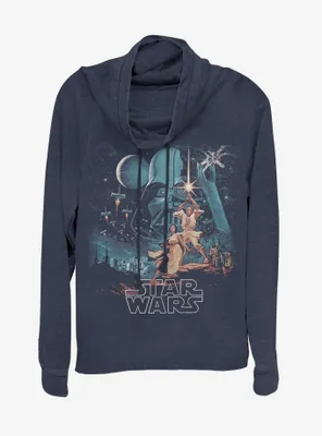 Star Wars Two Hopes Cowlneck Long-Sleeve Womens Top