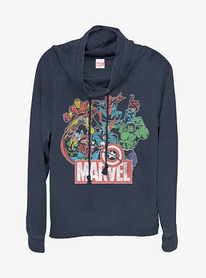 Marvel Heroes of Today Cowlneck Long-Sleeve Girls Top