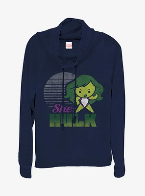 Marvel She Hulk Kawaii Cowlneck Long-Sleeve Girls Top