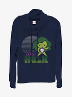 Marvel She Hulk Kawaii Cowlneck Long-Sleeve Girls Top