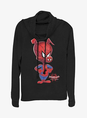 Marvel Spider-Man Big Ham Cowlneck Long-Sleeve Girls Top