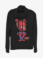 Marvel Spider-Man Big Ham Cowlneck Long-Sleeve Girls Top