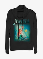 Disney Princess Little Mermaid Trio Cowlneck Long-Sleeve Womens Top