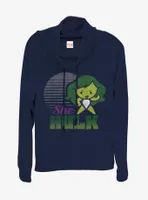 Marvel She Hulk Kawaii Cowlneck Long-Sleeve Womens Top