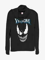 Marvel Venom Crest Cowlneck Long-Sleeve Womens Top