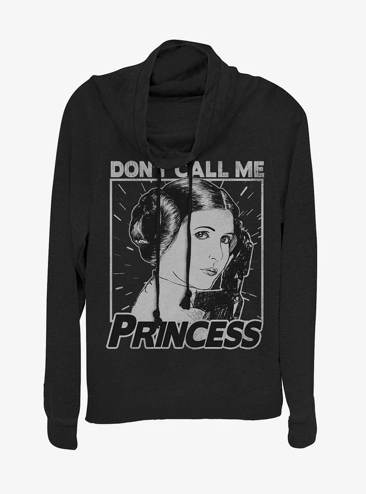 Star Wars No Princess Cowlneck Long-Sleeve Womens Top