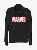 Marvel Brick Cowlneck Long-Sleeve Womens Top