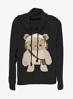 Lucasfilm Star Wars Ewok Cutie Cowlneck Long-Sleeve Womens Top