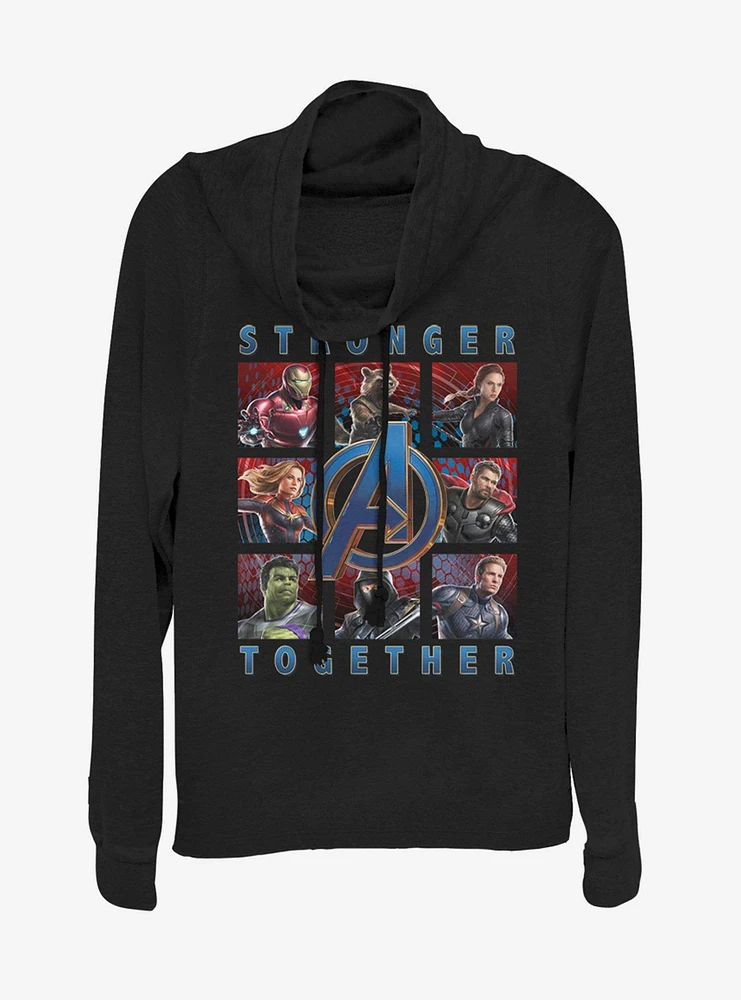 Marvel Avengers: Endgame Stronger Together Cowlneck Long-Sleeve Womens Top