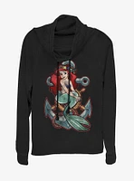 Disney Princess Anchor Cowlneck Long-Sleeve Womens Top