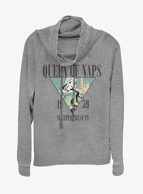 Disney Princess Sleeping Beauty Nap Cowlneck Long-Sleeve Womens Top