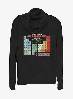 Star Wars Periodic Table Cowlneck Long-Sleeve Womens Top