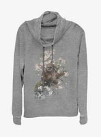 Star Wars Ewok the Flowers Cowlneck Long-Sleeve Womens Top