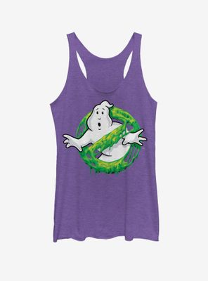 Ghostbusters Ghost Logo Green Slime Womens Tank