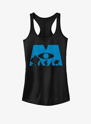 Disney Pixar Monsters Inc. Simple Silhouette Logo Girls Tank